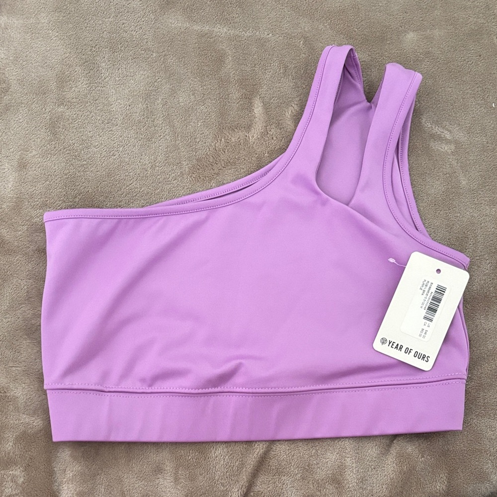 Year of Ours Lavender Asymmetrical Sports Bra